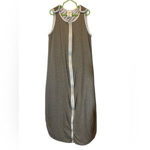 Baby Deedee Sleep Sack  Zip-Front - Gray with White Trim size 18-36 M